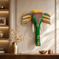 Decorative Handcrafted Elephant Big Head Wall Hanging – Hand Painted Traditional Art