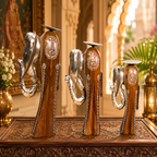 Decorative Handcrafted Elephant Candle Holder Set – Metal & Hand Painted Finish