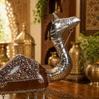 Decorative Handcrafted Camel Sculpture with Hanging Bells – Brown Natural  Hand Painted Finish