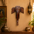 Decorative Handcrafted Elephant Big Head Wall Hanging – Hand Painted Traditional Art