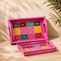 Decorative Handcrafted MDF Serving Tray Set – Hand Painted Traditional Art