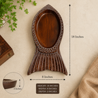 Handcrafted Wooden Decorative Tray – Embossed Hand-Painted Traditional Rajasthani Art