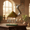 Decorative Handcrafted Camel Sculpture with Hanging Bells – Traditional Hand Painted Finish