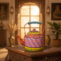 Decorative Handcrafted Metal Kettle – Hand Painted Traditional Art