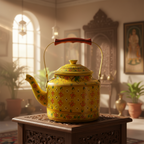 Decorative Handcrafted Metal Kettle – Hand Painted Traditional Art