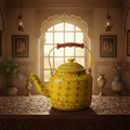 Decorative Handcrafted Metal Kettle – Hand Painted Traditional Art