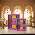 Decorative Handcrafted MDF Serving Tray Set – Hand Painted Traditional Art