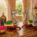 Decorative Handcrafted Camel Sculpture Set – Traditional Hand Painted Finish