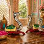 Decorative Handcrafted Camel Sculpture Set – Traditional Hand Painted Finish