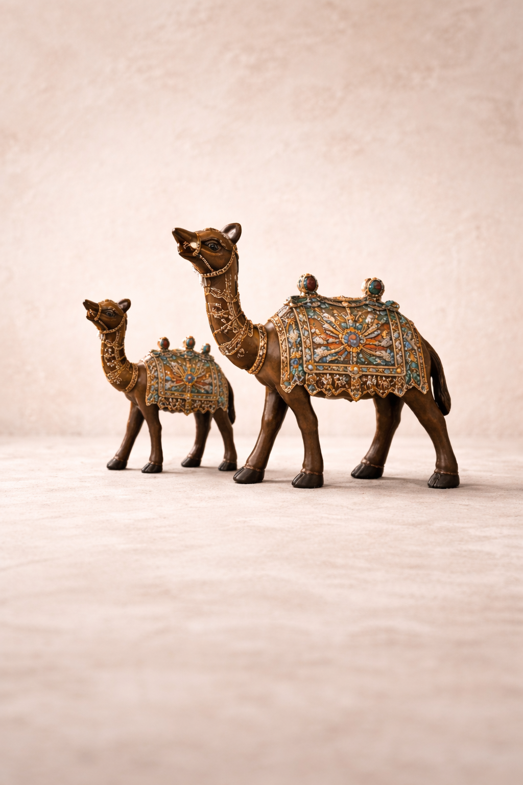 Handcrafted Royal Camel Decor Set (Set of 2) – Traditional Indian Luxury Showpiece